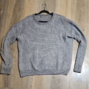 Gray Crewneck Sweater Oversize Comfy 90s Vintage